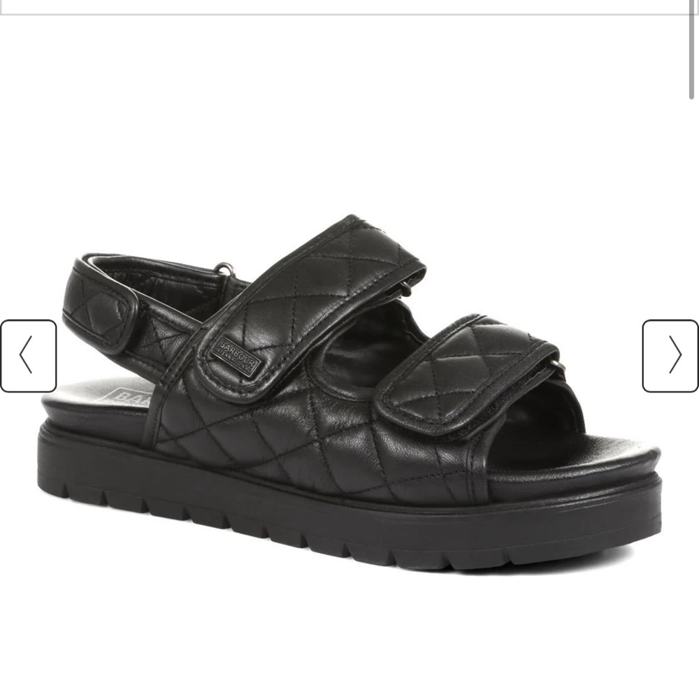 Quilted Leather Platform Sandal